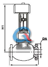比例積分電動調節閥(二通)外形圖